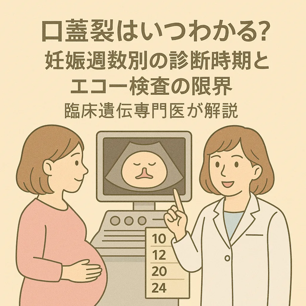 口蓋裂はいつわかる？妊娠週数別の診断時期とエコー検査の限界｜臨床遺伝専門医が解説
